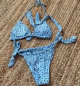 blue pokadot bikini set Photo 0