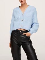Mango Cropped Knit Cardigan Photo 0