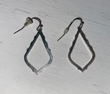 Kendra Scott Medium-size Silver Rhombus Earrings Photo 0