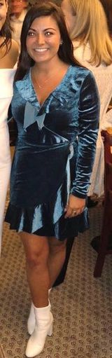 Cotton Candy LA Long Sleeve Velvet Wrap Dress Photo 0