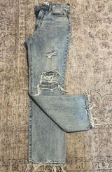 Daze High Rise Straight Leg Jean Blue Size 27 Photo 0