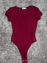 Popular 21 Burgundy Bodysuit Photo 0