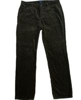 Talbots Woman Heritage Straight Leg Five Pocket Corduroy Jeans Size 14 Brown Photo 0