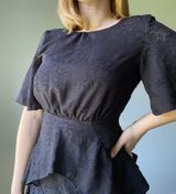 Honey Belle Open-Back Little Black Dress Photo 0