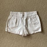 J. Crew Bright White Linen Cotton Blend Shorts Pockets Chic Stretch Like New 2 Photo 0