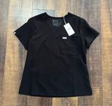 NWT Figs Black Catarina One-Pocket Scrub Top Size Small Photo 0