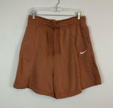 Nike | Women’s Camel Fleece Loose Fit High-Rise Pocket Shorts Medium Photo 0