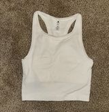 White Athletic Top with Built in Bra Photo 0