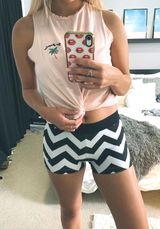 Chevron Spandex Shorts Black Photo 0