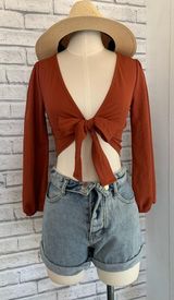 Self Tie Crop Top Photo 0