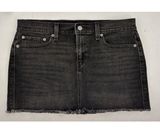 Women’s Levi’s Black/Gray Denim Raw Hem Medium Wash Size 28 Photo 0