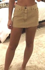 Free People Khaki Mini Skirt Photo 0
