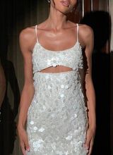 Meshki Xanthe
Transparent Sequin Cut Out Mini Dress - Ivory Photo 0