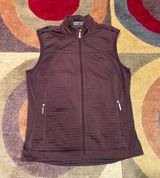 Golf  Fit Dry Brown Zip Up Zipper Pocket Vest Jacket Women’s Size Small Photo 0