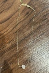 Gold necklace with white stone (Princess Polly) Photo 0