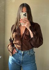 Evan Picone  Sheer Button Down  Photo 0