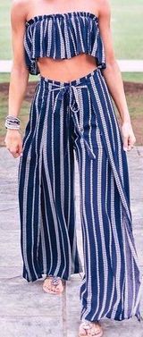 Emmaline Navy And White Set  Photo 0