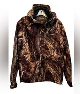 Camo Jacket by Gamehide Naked North Camo, Hooded, Zip Up, Water Resistant, Sz L Tan Size L Photo 0
