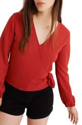 Madewell Crepe Wrap Top  Photo 0