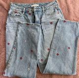 PacSun Flower Embroidered Jeans Photo 0