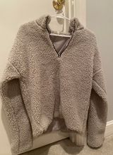 Gray Fuzzy Sweatshirt Size M Photo 0