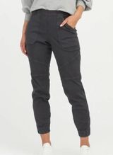 Spanx Grey Stretch Twill Cargo Joggers Pants Elastic Waistband Size Medium Photo 0