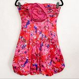 BCBG Begonia Strapless Floral Cocktail Dress Size 2 Photo 0