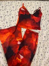 Red and black skirt set Size M Photo 0