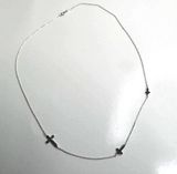 Sterling Silver  925 Delicate Cross Necklace Faith Religion God Christian Christ Photo 0