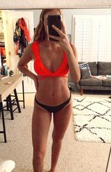 Red  Wrap Bikini Top Photo 0