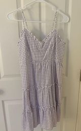 Purple and White gingham dress Photo 0