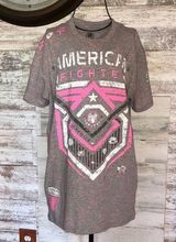 American Fighter  women’s pink and purple shirt 1799 Apollo court shirt medium​​ Photo 0