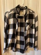 Arizona Jean Company Arizona Black and White Flannel Boyfriend Fit  Photo 0