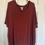 Ava & Viv Burnt Orange Ribbed Tee |  Photo 0