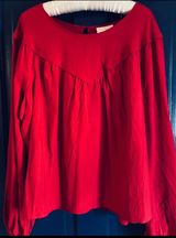 Universal Thread Bohemian Style Blouse Red Size L Photo 0