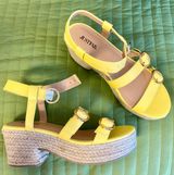 JustFab Yellow Platform Heels Photo 0