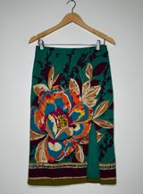Maeve Anthropologie Floral Tapestry Pencil Skirt Size Medium Photo 0
