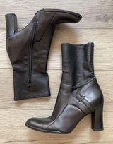 Arturo Chiang Vintage y2k  Black genuine leather sock style ankle boots Photo 0