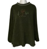 Christopher & Banks Granny Chic Cottage Core Fall Fleece Sweatshirt Photo 0