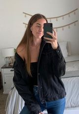 Old Navy Black Sherpa Denim Jacket Photo 0