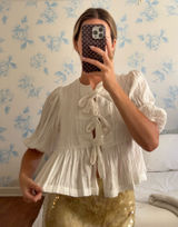 Peppermayo  White Top With Front Bows Photo 0