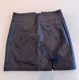 Topshop Black Leather Skirt Photo 0