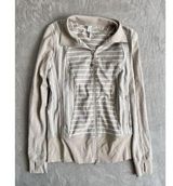Lululemon Womens 10 Define Jacket Beige/White Striped Jacket Gym Yoga Pilates Brown Photo 0