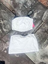 NWT  | Y2K Black & White Contrast Lace Trimmed Top & Skirt 2Piece Set | S Photo 0