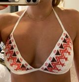 Triangle Crochet Bikini Top Size M Photo 0