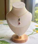 Black Onyx Obsidian Garnet Boho Bohemian Minimalist Casual Gift Necklace Photo 0