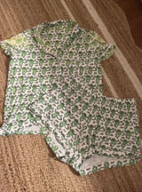 Green Monkey Short Pajama Set Photo 0