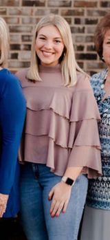 Bishop and Young Plum Tiered Ruffle Top Photo 0