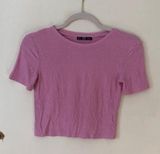 ZARA Pink Crop Top   Photo 0