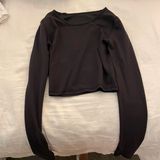 Lululemon cropped long sleeve black top Photo 0